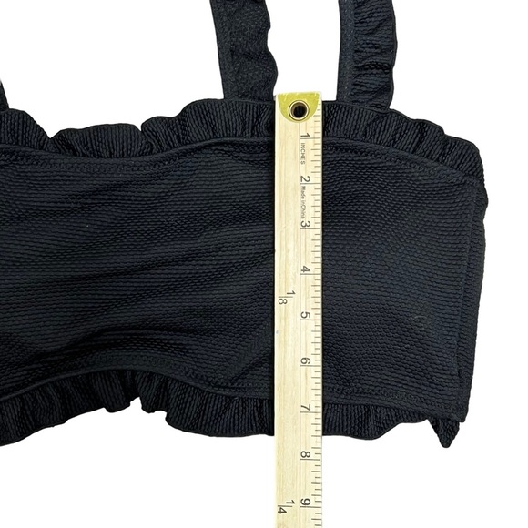 NWT CUPSHE Women's Bikini Top Size XXL Black Ruffle Swimsuit Top - Picture 12 of 13